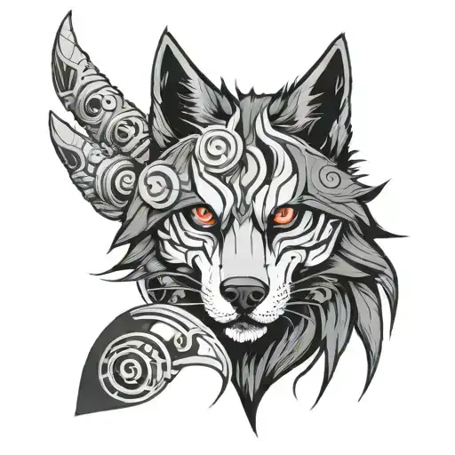 Lobo Com Sharingan Do Itachi Uchiha