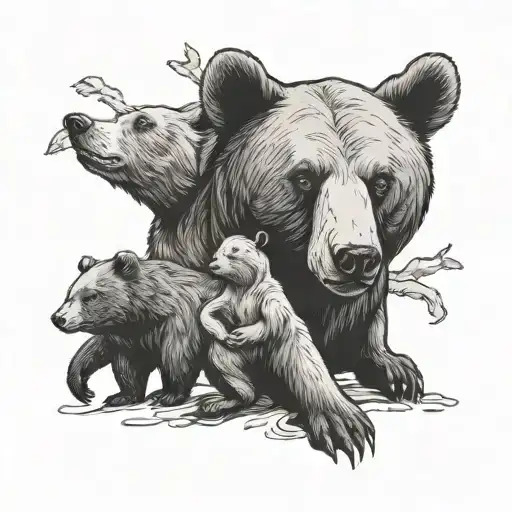 Bear And Friends Holding Hands