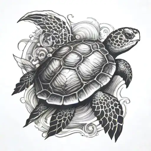 Poseidon Sea Turtle Swimming