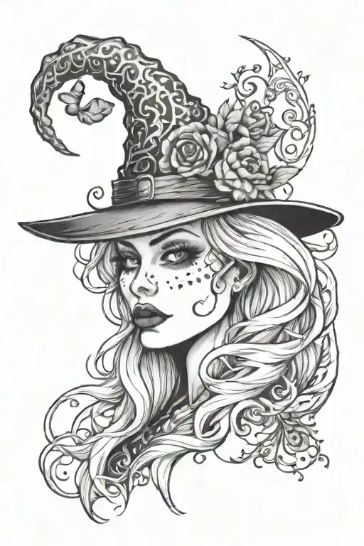 Wild Witch With Black Eyes And Blonde Hair
