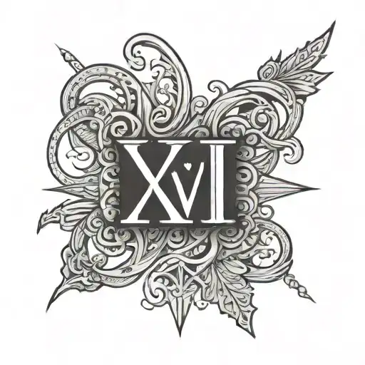 Roman Numerals Xxi Viii Lxi With The Word Resilience Written Below In Cursive