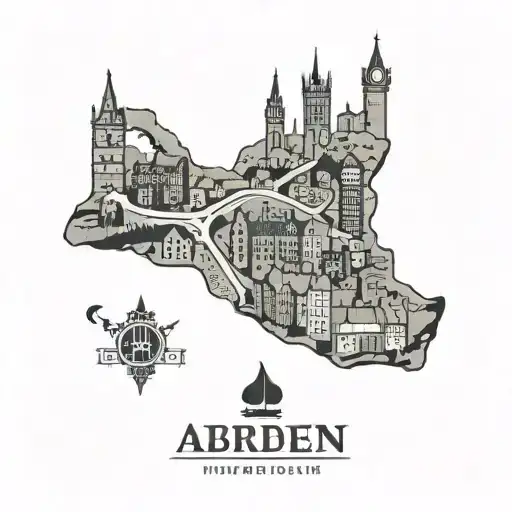 Map Of Aberdeen With Ace Of Spade Card