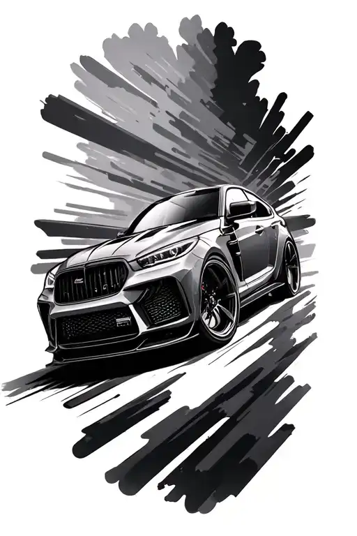 Make A Design For A Tattoo For A Person Who Loves Sports Car Bikes And To Live Rich Lifestyle