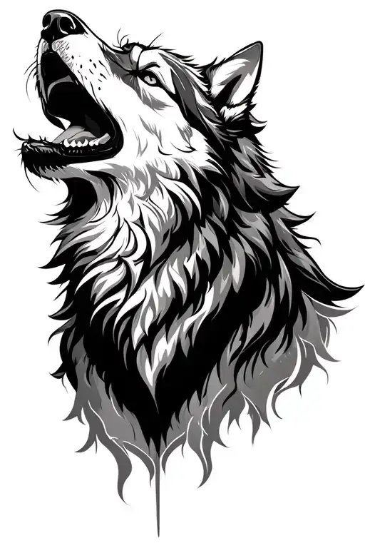 Lonely Wolf Howling