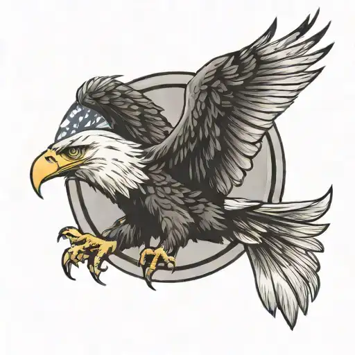 American Flag And Eagle