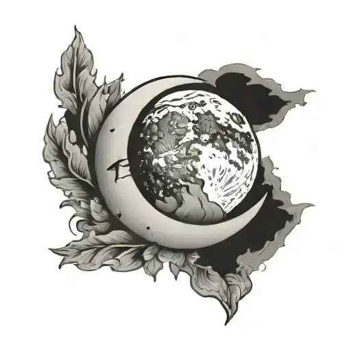 Moon Decorated With Pointtesia