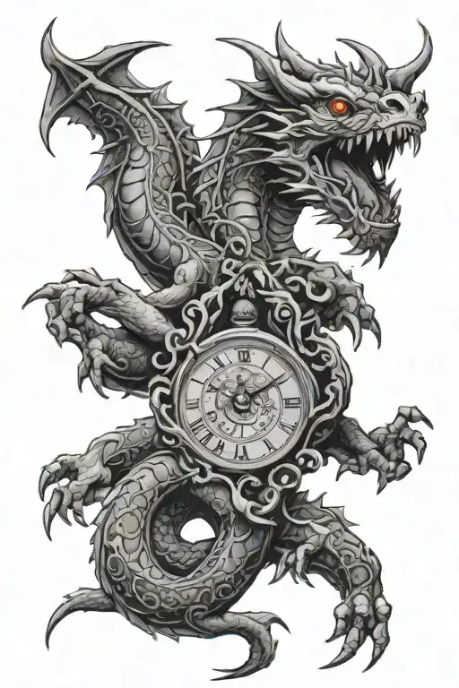 A Long Dragon And Pendant Watch