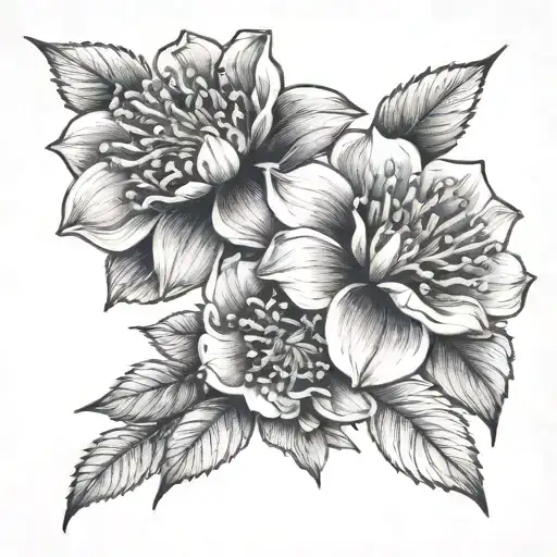 Birth Month Tattoos March October November Birth Flower Single Stems