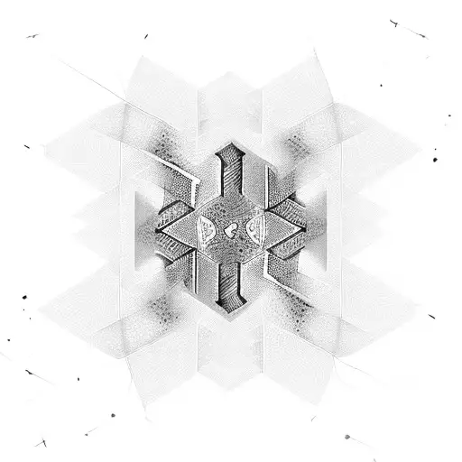 An Abstract Geometric Pattern Incorporating The Name 'Abhi' And The Number '13'