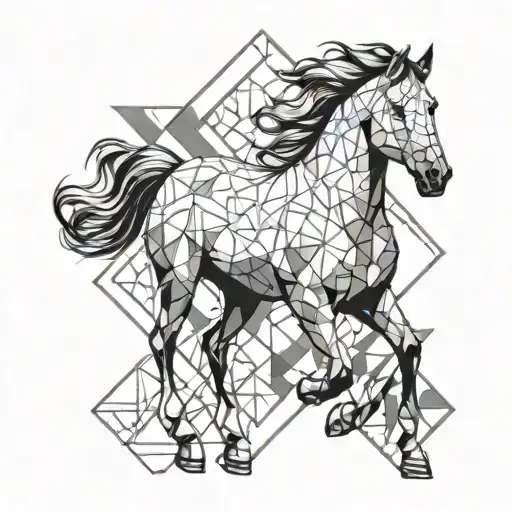 Horse Geometric Shapes Inspired