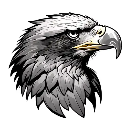 Eagle Black And Gray On The Arm
