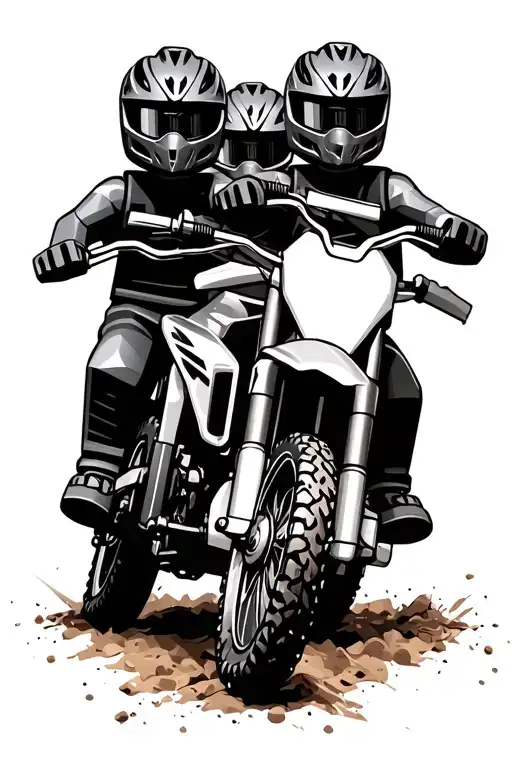3 Lego Men On Dirt Bikes