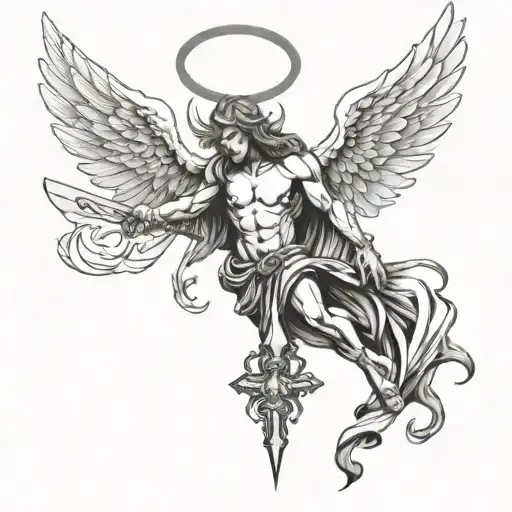 Angel Demon Christian Cross Strength