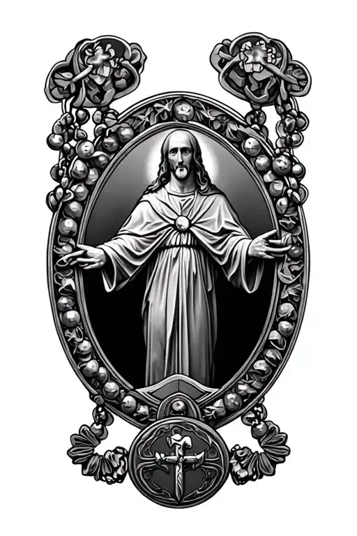 Saint Benedict's Medal With Rossry Beads