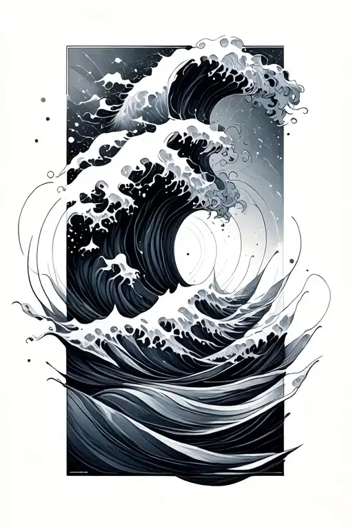 Abstract Wave Line Work