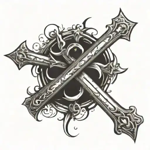 Christian Cross Strength Of Character Determination Love