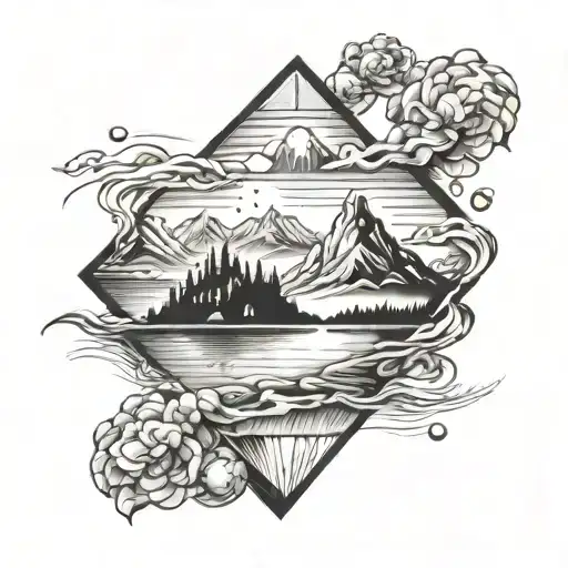 Diamond Shape Lake With Fc Zurich Z Floating In Middle Of Water