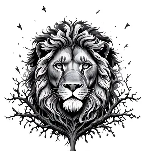 Lion Tree Of Life Peace Liberty