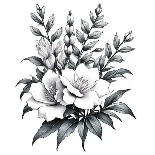 Snap Dragon And Gardenia Flower Growing