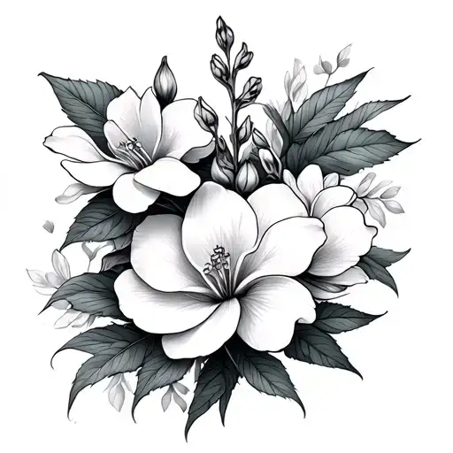 Snap Dragon And Gardenia Flower Blooming