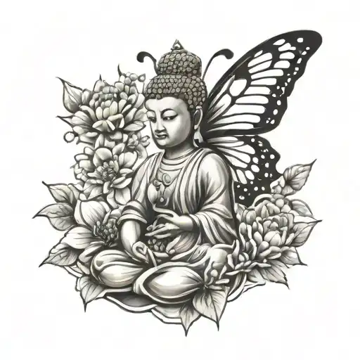 Female Buddha Yellow Butterfly Bee