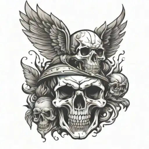 Skull And Fire And Air