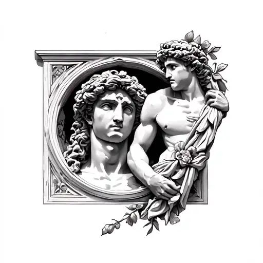 Greek Scene With Dionysos Realism