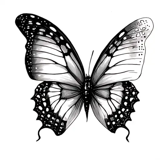 Butterfly With Morse Code Taorma In The Wing