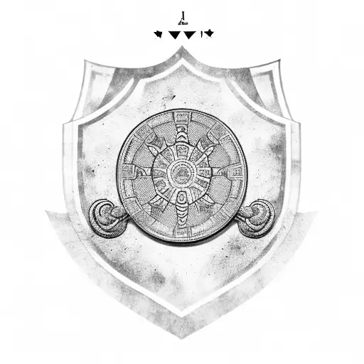 Round Ancient Greece Style Shield