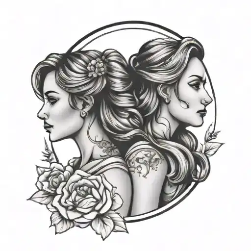 Mom And Daughter Symbol