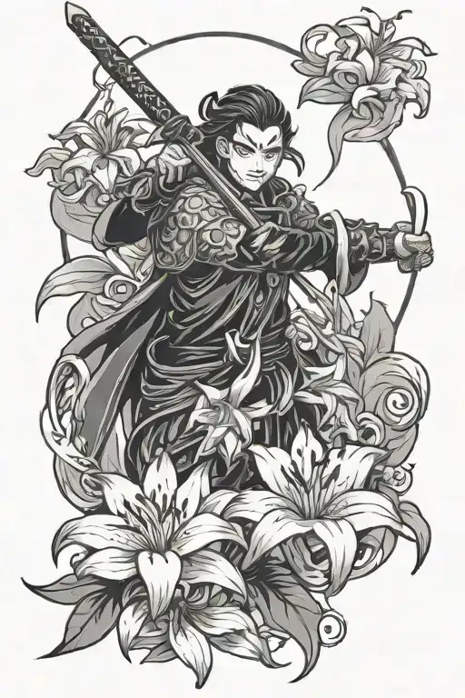 Lilies And Demon Slayer Anime