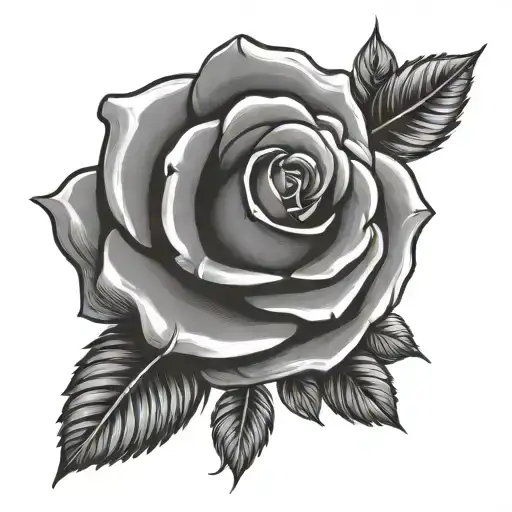 Grey Ribbon Rose