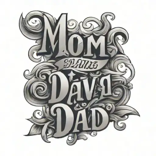 Mom Dad Names Written