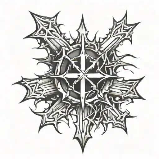 Cross Crown Of Thorns