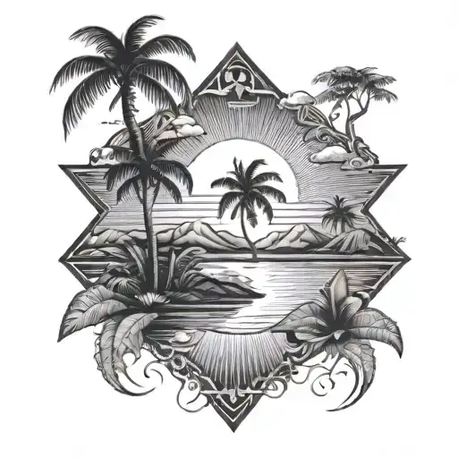 Mauritius Sunset Scene