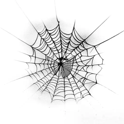 Spider Web That Goes Half Way Up The Pec Muscles