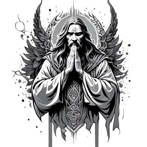 Praying Warrior Surrounded