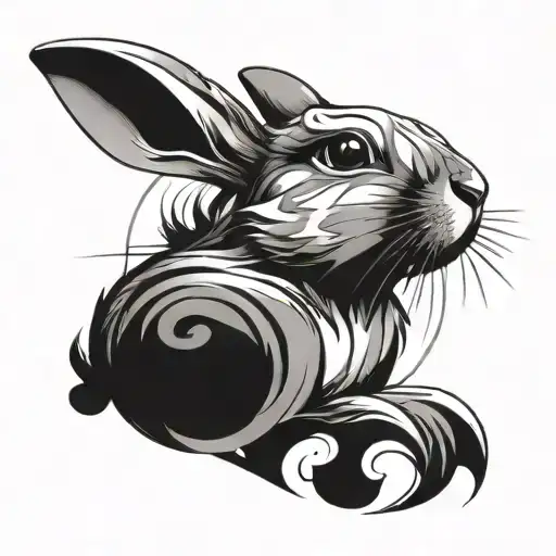 Abstract Rabbit Oval