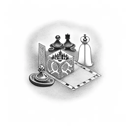 A Chessboard With Pieces Arranged In A Biblical Scene