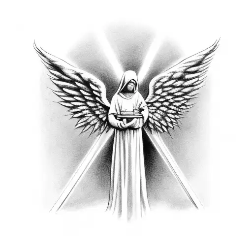 Angel Holding Crucifix