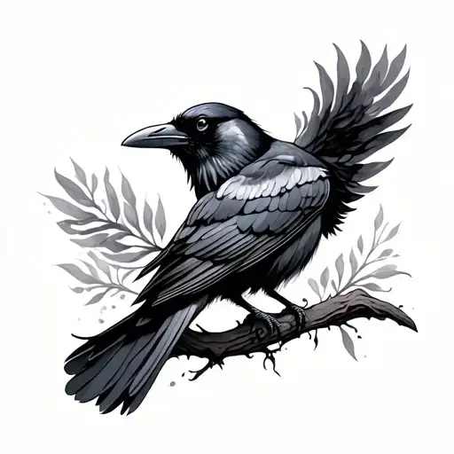 Raven Perched