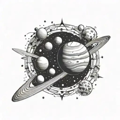 Space With Planets English Letters