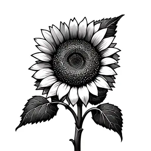 A Sunflower Growing Among Bricks