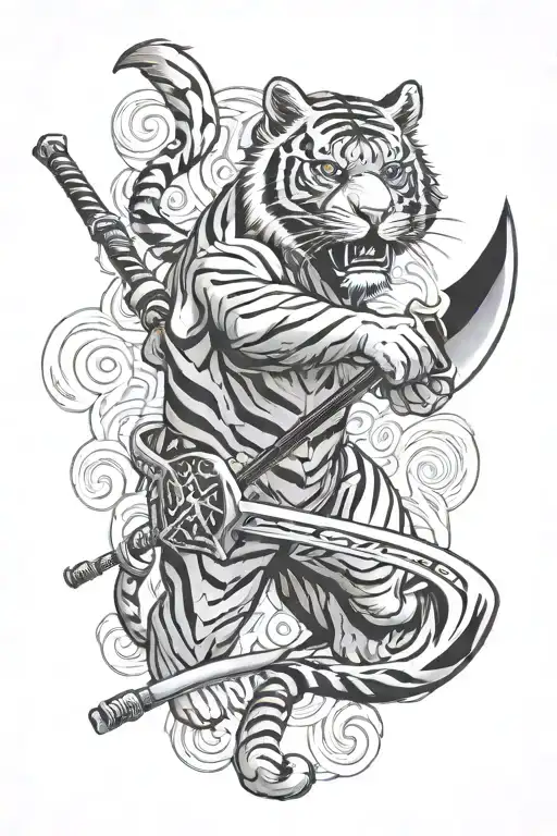 Japanese Tiger Double Axe Fire