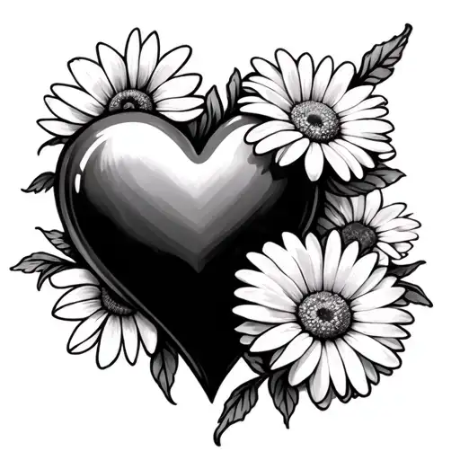 2 Hearts With 1 Daisy