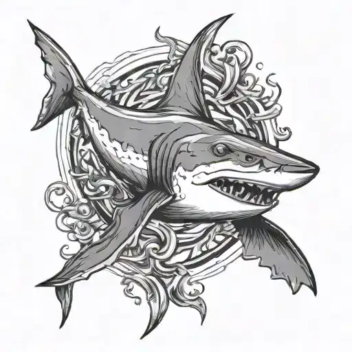 Shark With Shaded Fins