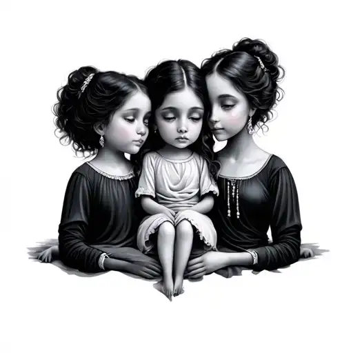 Mother And 2 Daughters