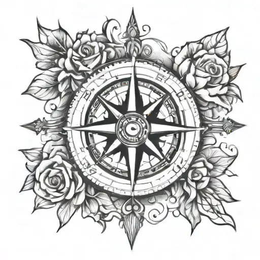 Compass And Rose Intertwined