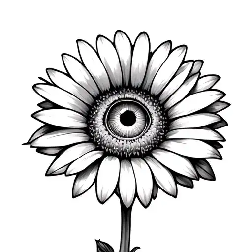 Gerber Daisy With An Eye Inside