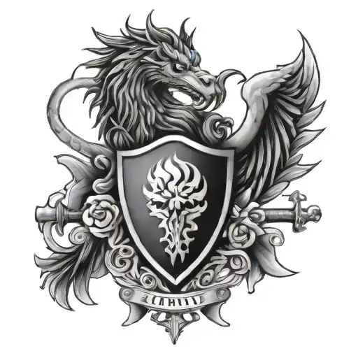 Family Crest Loyalty Love Protection Fierce Fighter